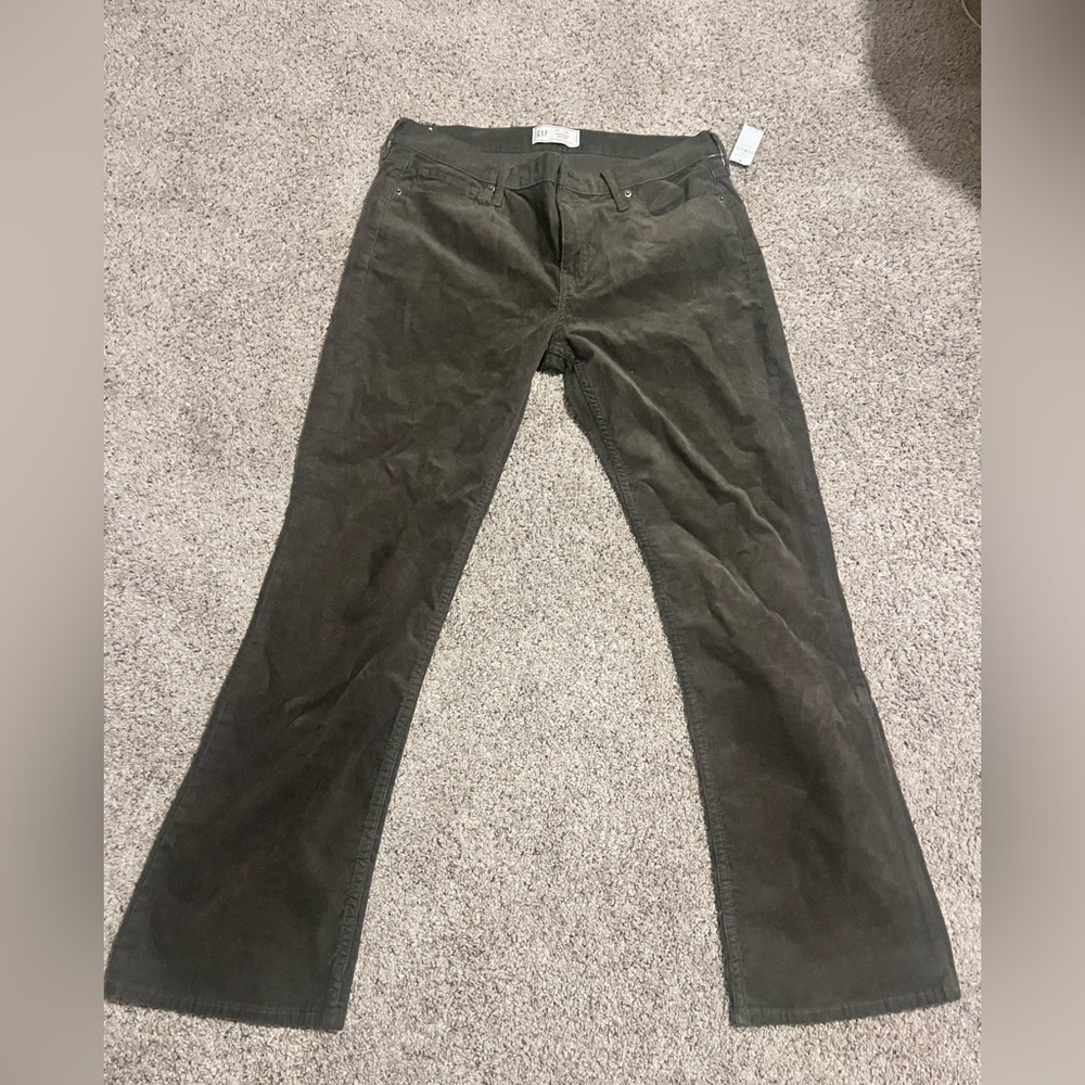 Gap Baby boot cut mid-rise forest green cords. Too big, thinking they ran small.
